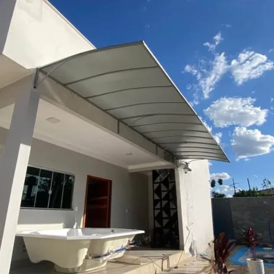 Toldo Fixo de Lona PVC em Itatinga SP - foto 1